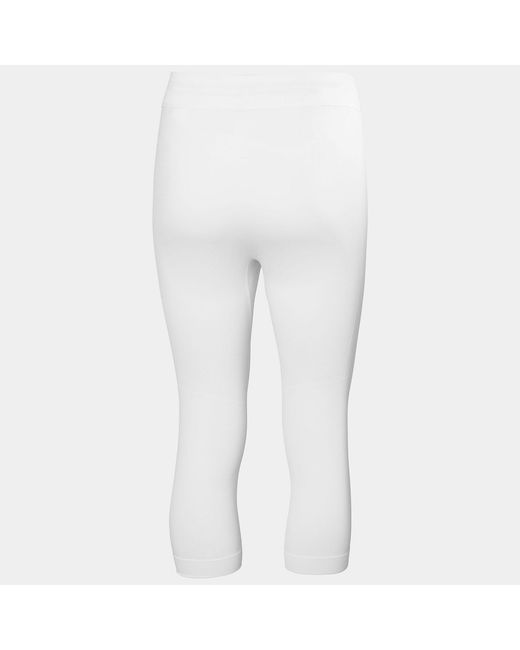 Helly Hansen White Hh Lifa Seamless Racing 3/4 Length Pants for men