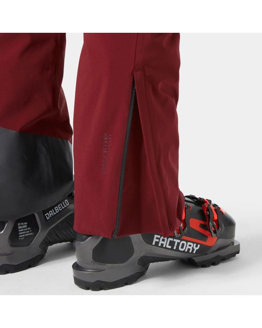 Helly Hansen Red Alpha Lifaloft Lightweight Mountain Ski Pants for men
