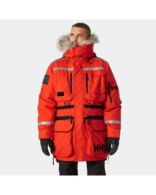 Helly Hansen Red Arctic Patrol Modular Parka 2.0 Orange for men