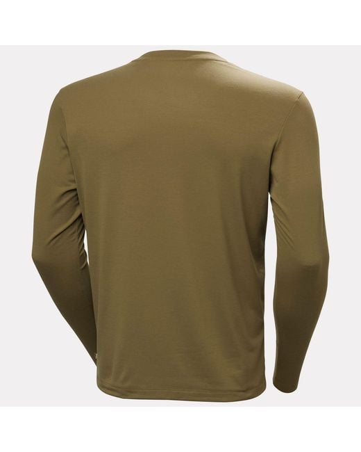 Helly Hansen Green Skog Graphic Long Sleeve Tee for men