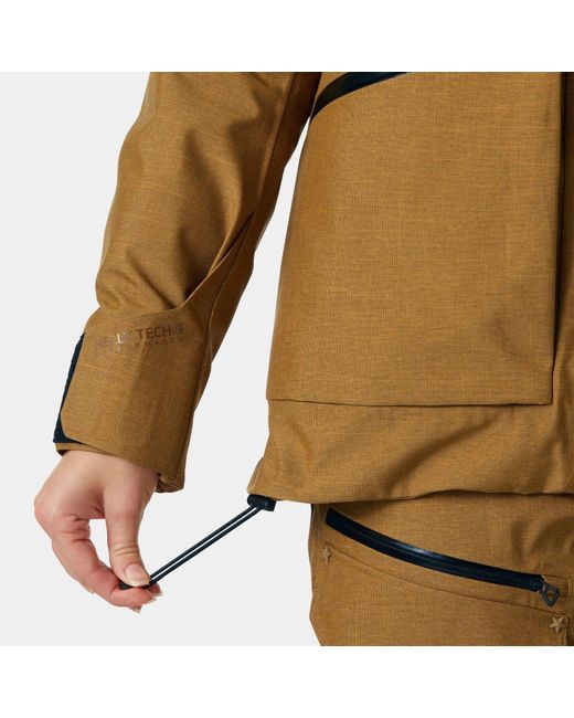 Helly Hansen Brown Powderqueen 3.0 Durable Ski Jacket