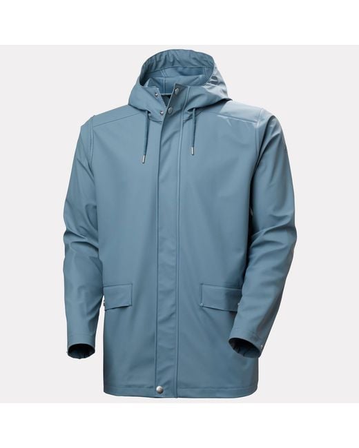Helly Hansen Blue Moss Windproof Rain Coat for men