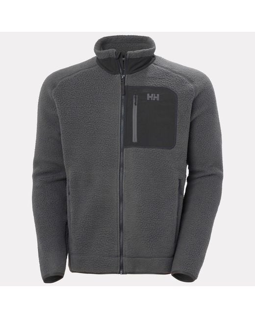 Helly Hansen Gray Panorama Pile Fleece Block Jacket for men