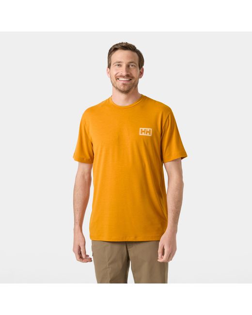 Helly Hansen Orange Skog Recycled Graphic T-Shirt for men