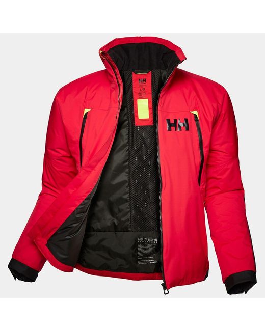 Helly Hansen Red Aegir H2Flow Midlayer Sailing Jacket
