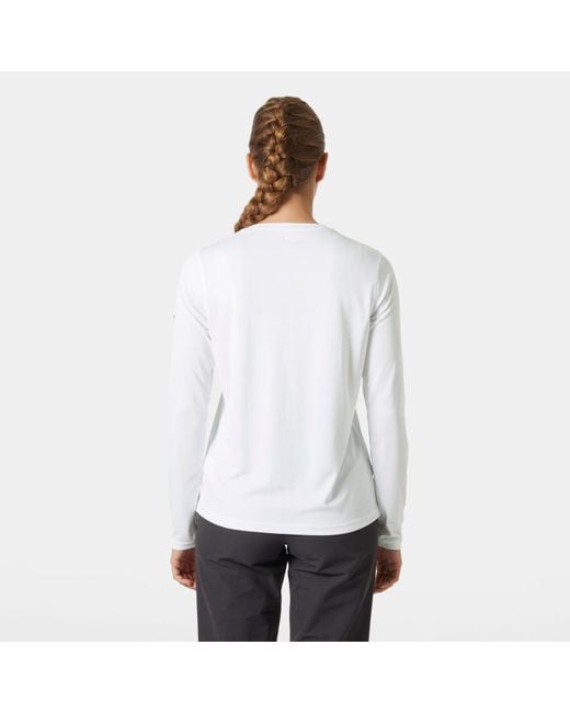 Helly Hansen White Tech Crew Long Sleeve 2.0