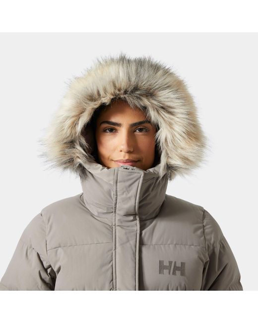 Helly Hansen Gray Aria Long Parka Damen