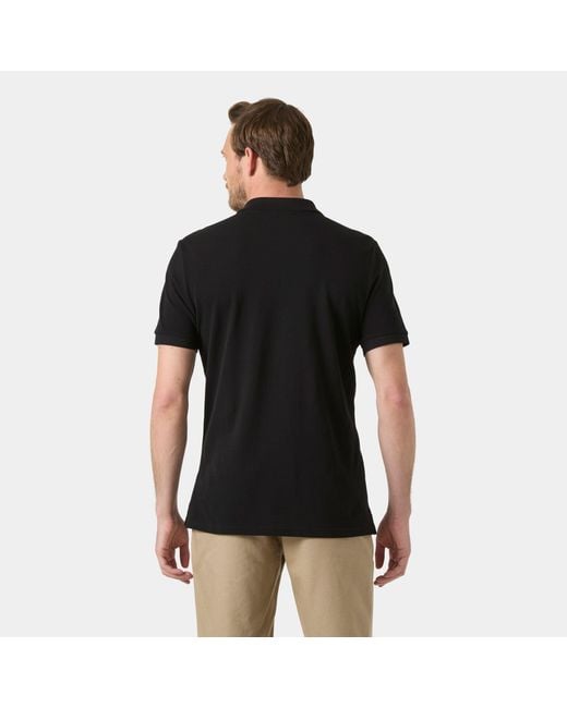 Helly Hansen Black Elba Fitted Polo for men
