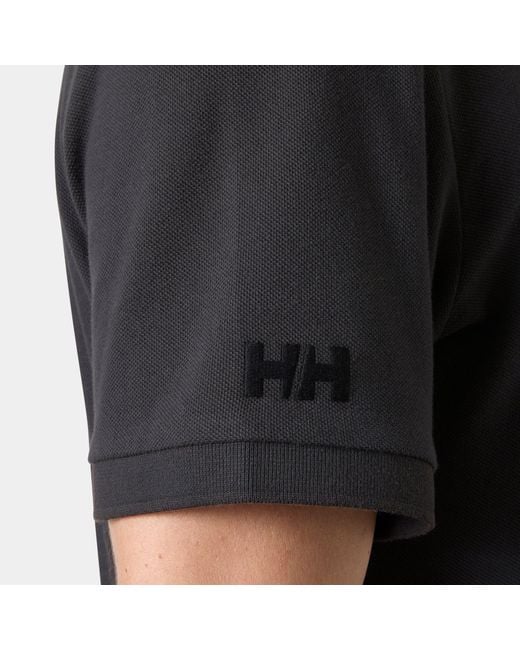 Helly Hansen Black Crew Polo Pique for men