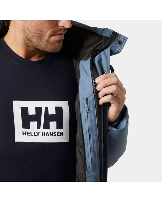 Helly Hansen Blue Tromsoe Hooded Winter Jacket for men