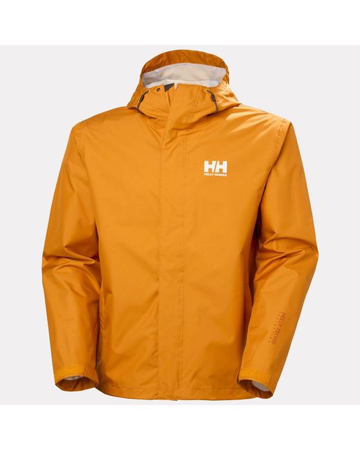 Helly Hansen Orange Seven J Outdoor Rain Jacket for men