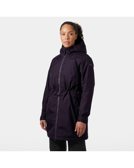 Helly Hansen Blue Aden Long Insulated Rain Coat for men