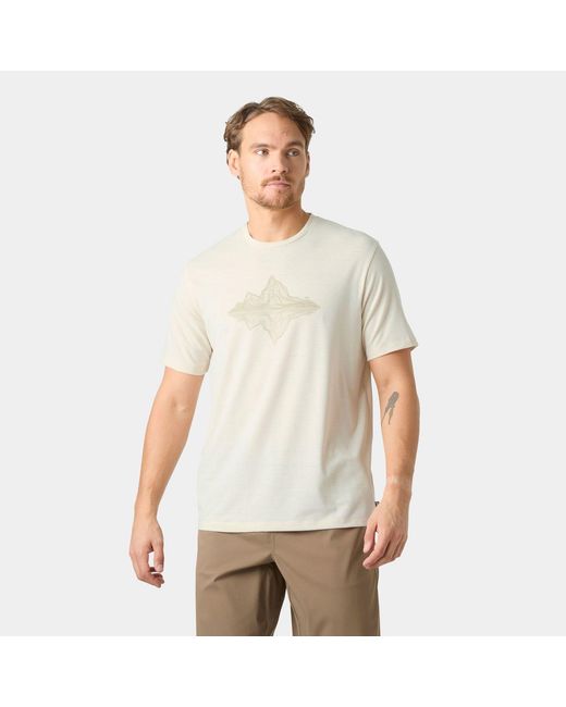 Helly Hansen White Skog Recycled Graphic T-Shirt for men