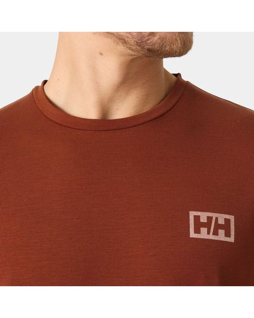 Helly Hansen Red Skog Recycled Graphic T-Shirt for men