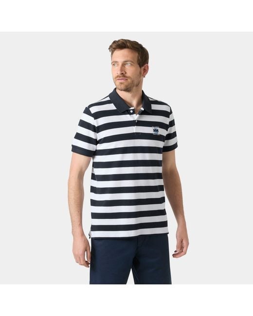 Helly Hansen Blue Toulon Graphic Polo for men