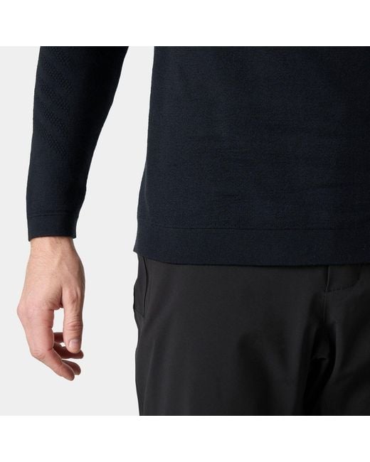 Helly Hansen Blue Lifa Merino Knitevo Crew for men