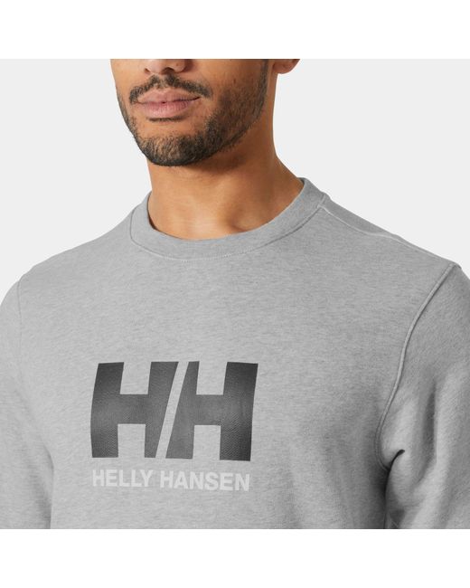 Helly Hansen Gray Logo Crew Sweatshirt for men