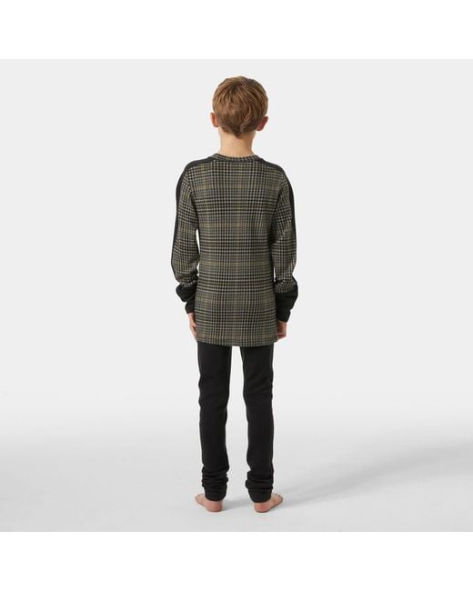 Helly Hansen Green Junior's Hh Graphic Lifa Merino Midweight Base Layer Set