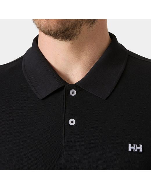Helly Hansen Black Elba Fitted Polo for men