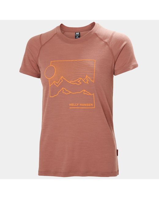 Helly Hansen Red Hh Durawool Graphic T-Shirt