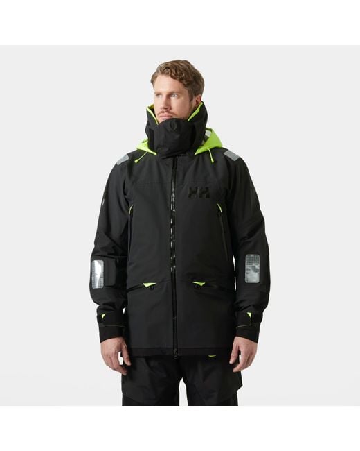 Helly Hansen Black Aegir Race Sailing Jacket 2.0 for men
