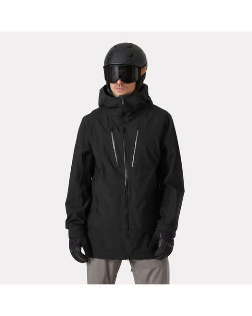 Alpha Long Shell Jacket Hombre Helly Hansen de hombre de color Black