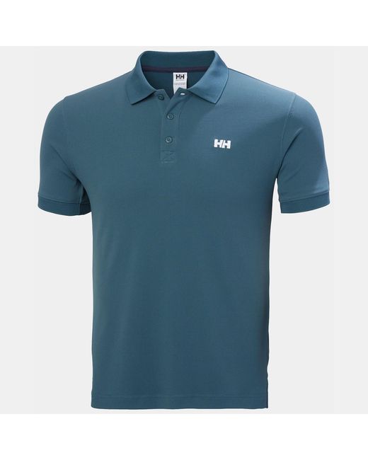 Helly Hansen Blue Driftline Quick-Dry Performance Polo for men