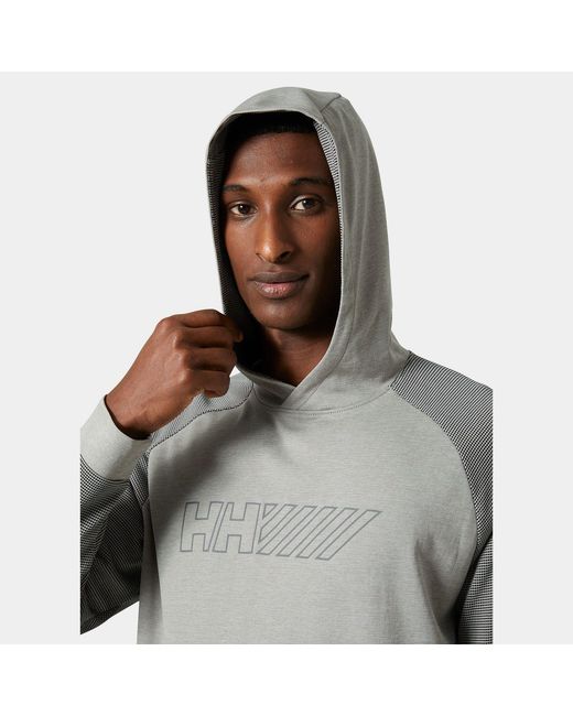 Helly Hansen Gray Lifa Tech Lite Pullover Hood 2.0 for men