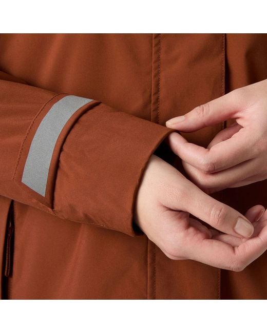 Helly Hansen Brown Victoria Insulated Rain Coat With Hood