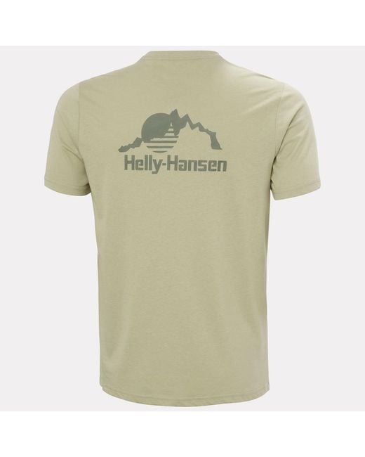 Helly Hansen Green Nord Graphic T-Shirt for men