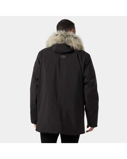 Helly Hansen Black Reine Winter Parka for men