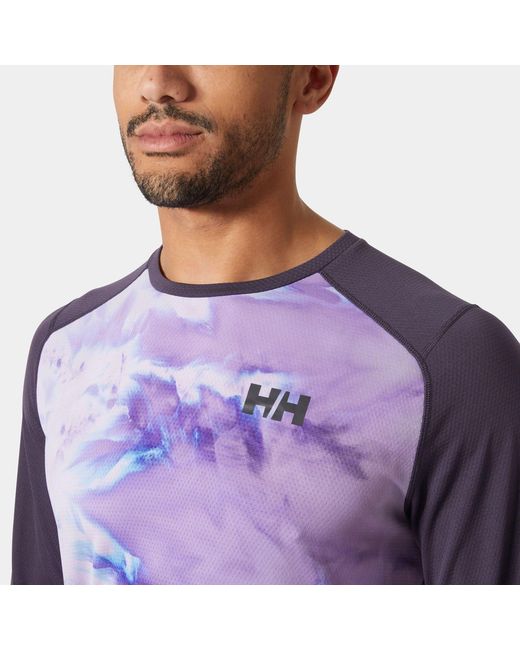 Helly Hansen Purple Lifa Active Crew Warm Base Layer for men