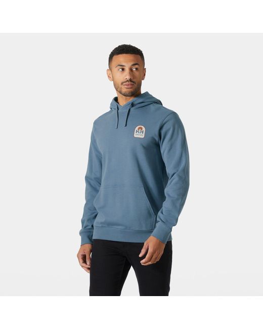 Helly Hansen Blue Massif Graphic Hoodie for men