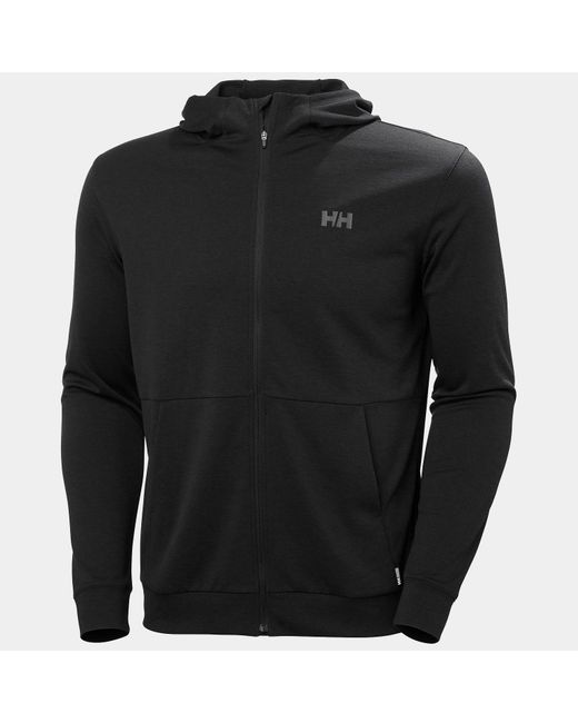 Helly Hansen Black Hh Lifa Tech Lite Zip Hoodie for men