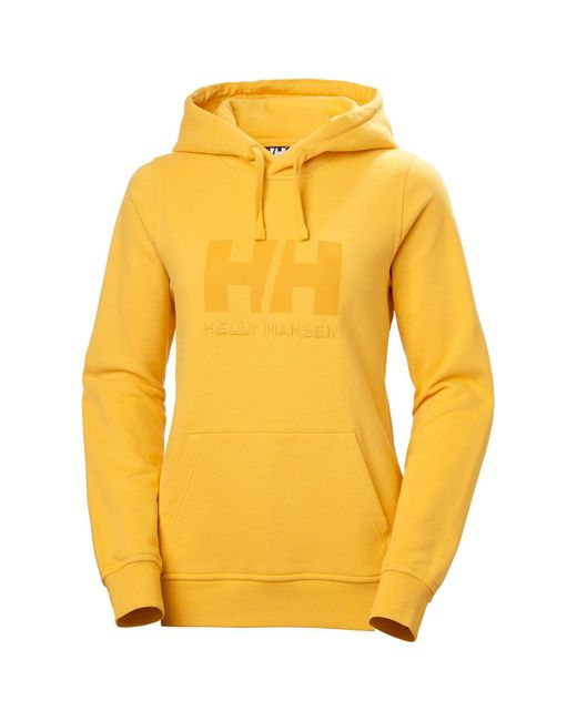 Helly Hansen Hh Logo Cotton French Terry Hoodie Yellow