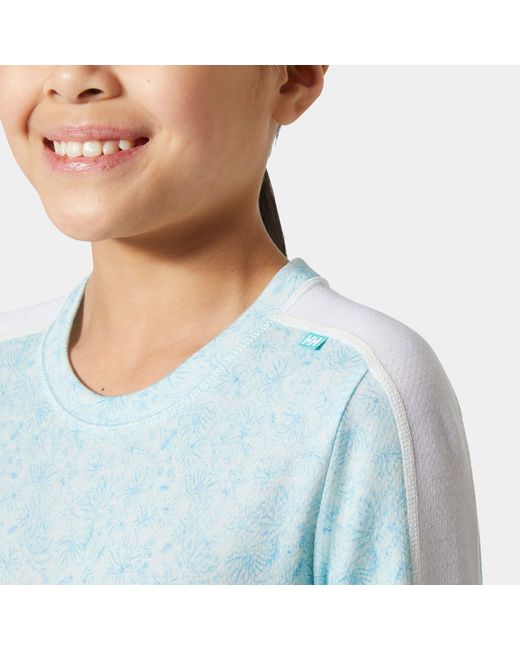 Helly Hansen Blue Junior's Hh Graphic Lifa Merino Midweight Base Layer Set