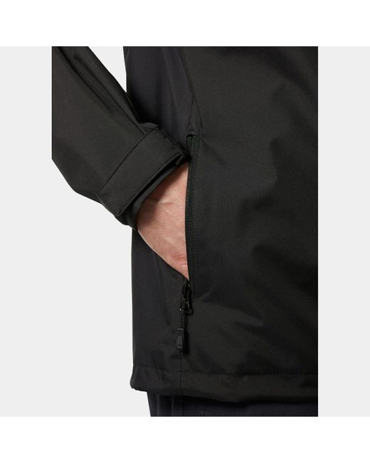 Helly Hansen Black Crew Hooded Jacket 2.0 for men