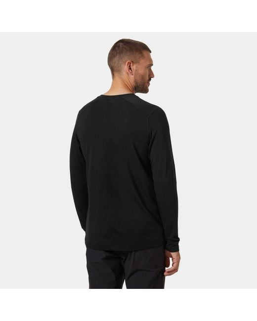 Helly Hansen Black Durawool Crew Long Sleeve