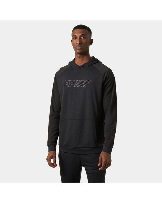 Helly Hansen Black Lifa Tech Lite Pullover Hood 2.0 for men