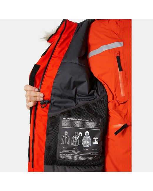 Helly Hansen Red Arctic Patrol Modular Parka 2.0