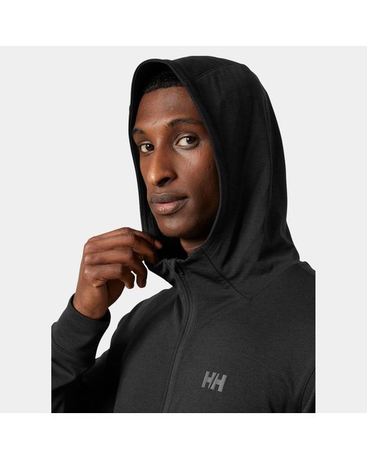 Helly Hansen Black Hh Lifa Tech Lite Zip Hoodie for men