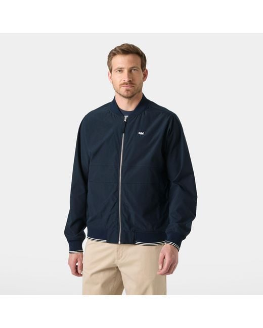Helly Hansen Blue Marine Bomber Jacket for men