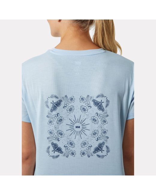 Helly Hansen Blue Skog Recycled Graphic Jersey Tshirt