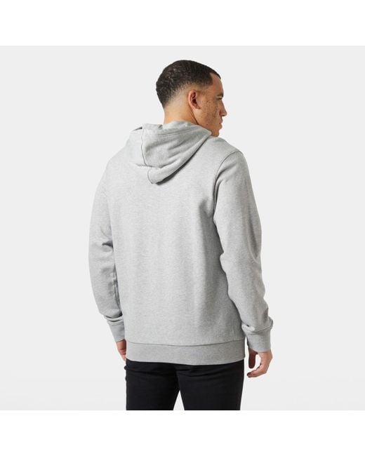 Hh Logo Felpa Con Cappuccio Grigio di Helly Hansen in Gray da Uomo