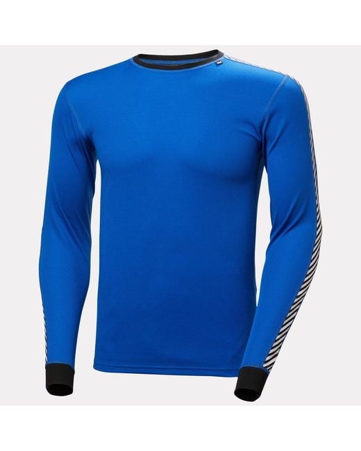 Helly Hansen Blue Hh Lifa Stripe Crew Ski Base Layer for men