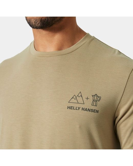Helly Hansen Green Skog Recycled Graphic T-Shirt for men