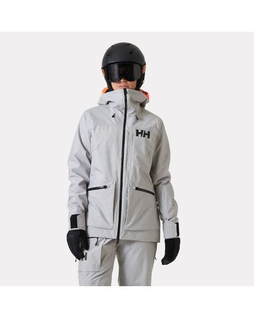 Helly Hansen Gray Powderqueen 3.0 Durable Ski Jacket