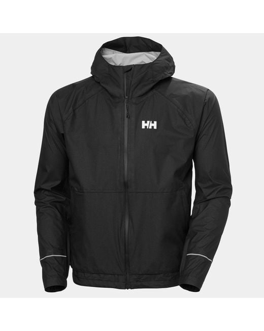 Helly Hansen Black Fast Light Rain Jacket for men