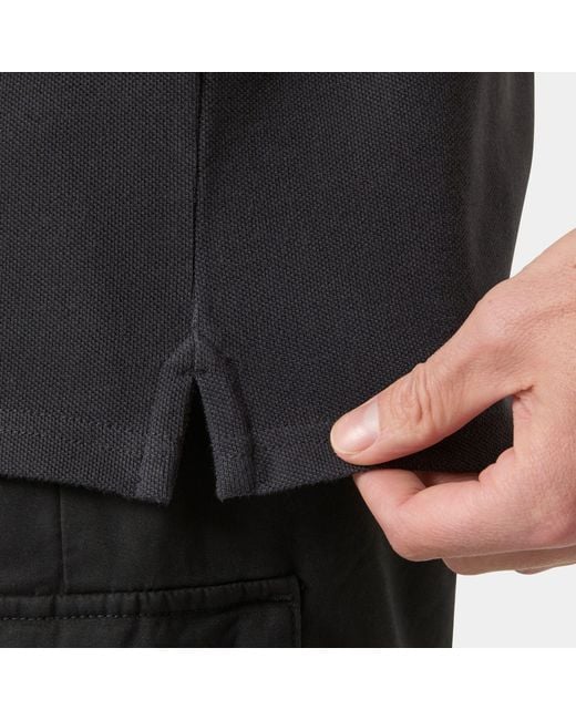 Helly Hansen Black Crew Polo Pique for men