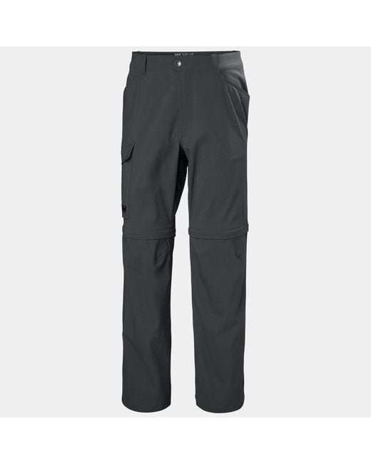 Helly Hansen Black Elv Light Zip-Off Tur Trousers for men